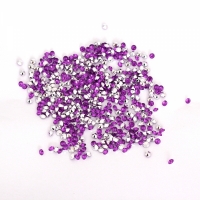 Set pietre acrilice decorative, diamant, doua marimi, 4.5 mm si 2.5 mm, 75 g, Purple, Vivo