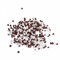 Set pietre acrilice decorative, diamant, doua marimi, 4.5 mm si 2.5 mm, 75 g, Deep Red, Vivo