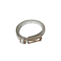 Curea subtire, texturat, White, ZB0004