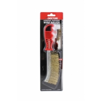 Perie sarma cu maner rosu din plastic, DEKTON, DT85984