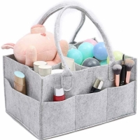 Geanta organizator scutece si accesorii copii, gri, 33 x 22 cm, WDB05