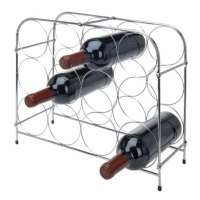 Suport metalic pentru 12 sticle de vin, argintiu, 7308