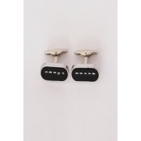 Set butoni camasa, cu cristale, Negru, Ryan Keeper, S9