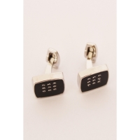 Set butoni camasa, cu cristale, patrat, Negru, Ryan Keeper, S4