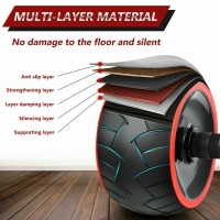 Roata abdominala cu covor pentru genunghi,Ab Roller, negru/rosu, FF032