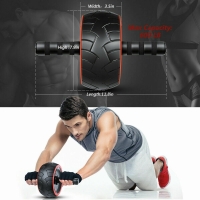 Roata abdominala cu covor pentru genunghi,Ab Roller, negru/rosu, FF032
