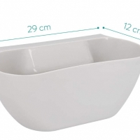 Cos de gunoi suspendat, 4L, gri deschis, 2031