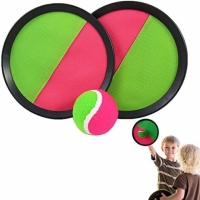 Set 2 palete cu minge, velcro, pink/verde, HS078