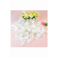 Set petale trandafiri artificiale 100 bucati, Alb