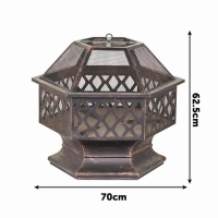 Vatra de foc hexagonal Novara, 70 x 62.5 cm, 1069