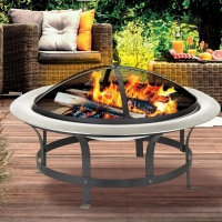 Vatra de foc rotunda Acapulco, 75 x 45 cm, otel, 1068