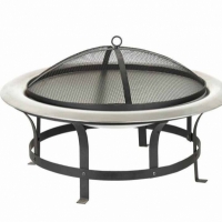 Vatra de foc rotunda Acapulco, 75 x 45 cm, otel, 1068