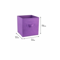 Cutie textil pliabila pentru depozitare, mov, 27 x 27 x 28 cm, 8126