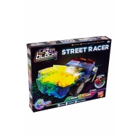 Set de construit masina de curse cu lumini LED, 248 piese, Street Racer, 26-2901