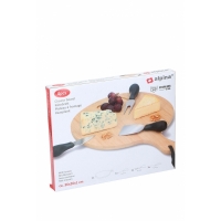 Set de cutite si tocator de branzeturi rotund Alpina, 17394