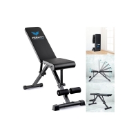 Banca multifunctionala fitness, reglabila, negru,Feel Fit, FF035
