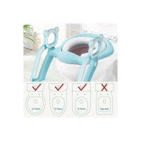 Reductor pentru toaleta cu scarita, albastru, 407873