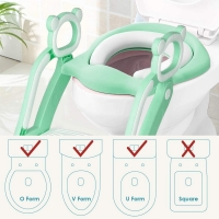Reductor pentru toaleta cu scarita, verde, 407866