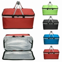 Cos picnic termoizolant, pliabil, rosu, 43 X 24 X 23 cm, HS041, Vivo