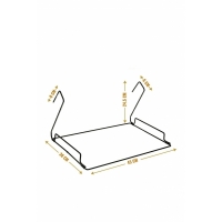 Culcus pentru pisici cu prindere pe calorifer, tip hamac, 45 x 31 x 24 cm, gri inchis, BH078