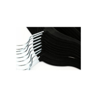 Set 10 umerase catifelate, antialunecare,  negru, 3641