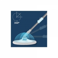 Set curatenie galeata cu centrifuga si mop rotativ 360°, albastru/gri, Vivo, JW-A72