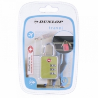 Lacat cu cifru TSA pentru bagaje, 31x63x14 mm, verde, Dunlop, 10283