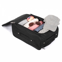Troler cabina avion, 2 roti, 3 manere, negru, 48 x 32 x 23 cm, WE101
