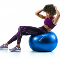Minge pentru fitness, yoga, exercitii gimnastica, diametru 65 cm, albastru, Feel Fit FF017