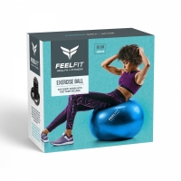 Minge pentru fitness, yoga, exercitii gimnastica, diametru 65 cm, albastru, Feel Fit FF017