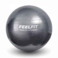 Minge pentru fitness, yoga, exercitii gimnastica, diametru 65 cm, gri, Feel Fit FF018