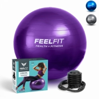 Minge pentru fitness, yoga, exercitii gimnastica, diametru 65 cm, mov, Feel Fit FF019