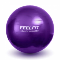 Minge pentru fitness, yoga, exercitii gimnastica, diametru 65 cm, mov, Feel Fit FF019
