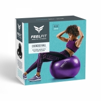 Minge pentru fitness, yoga, exercitii gimnastica, diametru 65 cm, mov, Feel Fit FF019