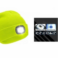 Caciula unisex cu LED reincarcabil, galben, marime universala, Vivo BB-HL168