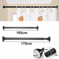 Bara telescopica pentru perdea 105-170 cm, L, negru, SCL01-BLACK-L