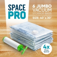 Set 6 saci de vidat pentru haine cu pompa 78 x 100 cm, SP001