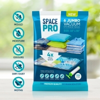 Set 6 saci de vidat pentru haine cu pompa 78 x 100 cm, SP001