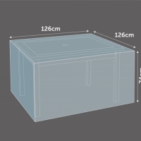 Husa de protectie pentru masa de gradina, negru, 126 x 126 x 74 cm, MyGarden, 3268