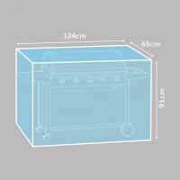 Husa de protectie pentru gratar BBQ de gradina, verde, 124 x 65 x 91 cm, MyGarden, 3664