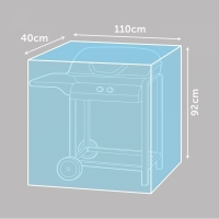 Husa de protectie pentru gratar BBQ, verde, 110 x 92 x 40 cm, MyGarden, 3671