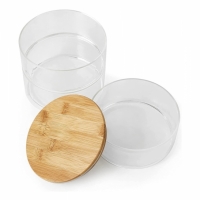 Set de 3 recipiente de sticla pentru alimente stivuibile, inchise ermetic, 20 x 16 cm, Vivo, GPZ16