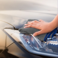 Set 4 lavete de curatare auto, din microfibra, multicolor, 40 x 30 cm, Goodyear, GY904005