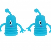 Set 2 marionete degete Monster, albastru, 5 cm, Vivo