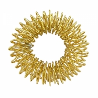 Set 5 inele de masaj pentru degete, metal, 3 cm, auriu, Vivo, INEL-MASAJ3