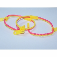 Bratara tip fermoar, Zipper Bracelet, roz/galben, 19 cm, Vivo, ZIPPER-PY
