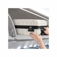 Troler cabina avion, cu carcasa rigida, TSA, 52cm x 35cm x 20cm, bej, Vivo, SC20-BEIGE
