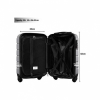 Troler cabina avion, cu carcasa rigida, TSA, 52cm x 35cm x 20cm, negru, Vivo, SC20-BLACK