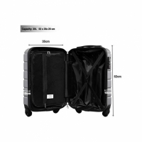 Troler cabina avion, cu carcasa rigida, TSA, 52cm x 35cm x 20cm, gri, Vivo, SC20-GREY