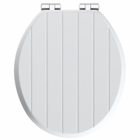 Capac pentru toaleta, in forma de O, alb, MDF, Vivo, LPM-113